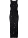 Pinko Sleeveless Midi Dress In Black