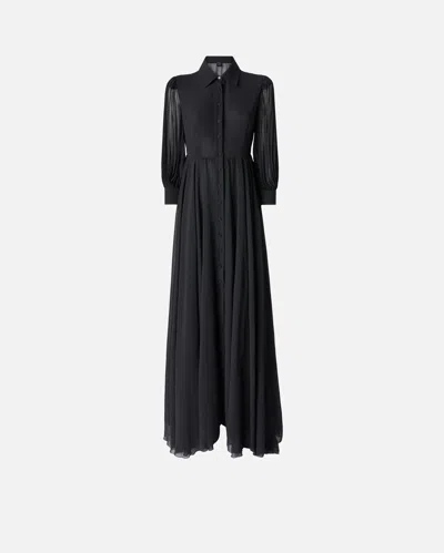 PINKO LONG SHIRT DRESS WITH TRANSPARENT BACK