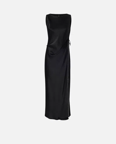 Pinko Robe En Satin Nouée Sur Le Côté
