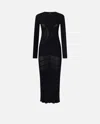 Pinko Robe Longue Ajustée En Maille Côtelée