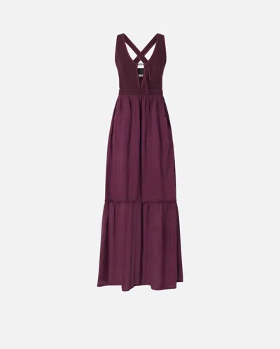 Pinko Robe Longue Décolletée Sans Manches En Coton