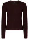 Pinko Fitted Brown Knitted Sweater