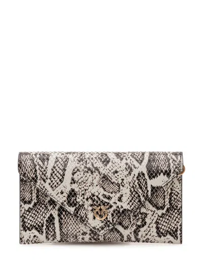 Pinko Roccia Mini Flat Purse In Animal Print