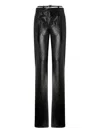 Pinko Rocio Trousers With Shiny Finish And Belt Loops In Black