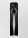 Pinko Rocio Trousers With Shiny Finish And Belt Loops In Black