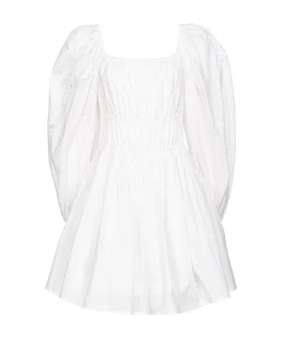 Pinko Rodeo Broderie Anglaise Mini Dress In White