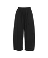 Pinko Relaxed Wide-leg Trousers With Elastic Waistband In Black