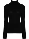 Pinko Roll-neck Sweater In Black