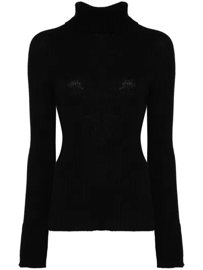Pinko Roll-neck Sweater In Black