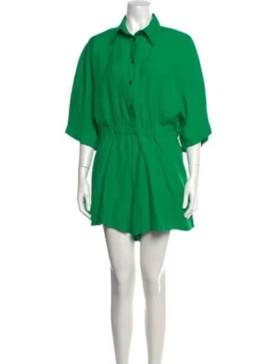Pre-owned Pinko Romper In Green