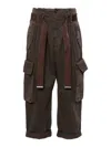 Pinko Black Multi Pocket Pant In Brown