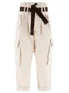 Pinko Oversize Cargo Trousers With Belt