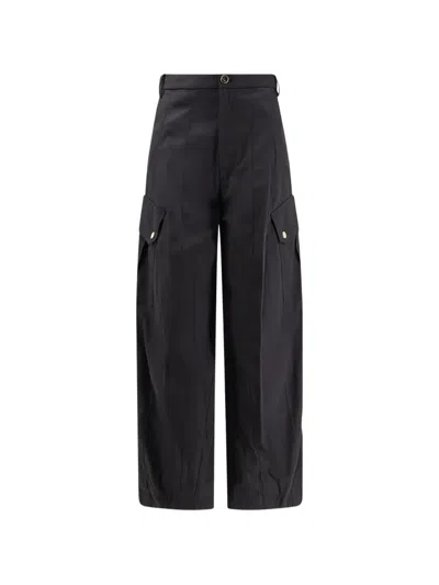 Pinko Rosalin Button Pocket Palazzo Pants In Black