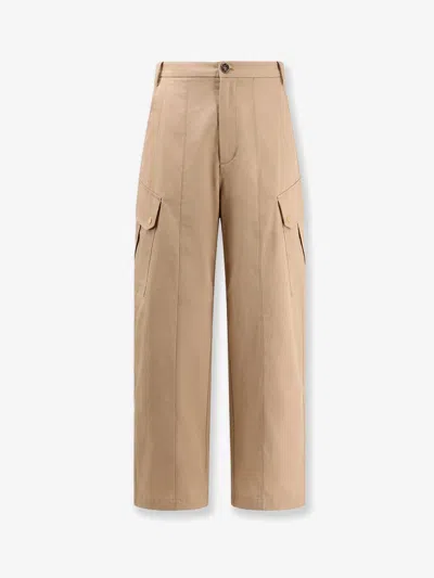 Pinko Rosalin Cotton Trousers In Brown
