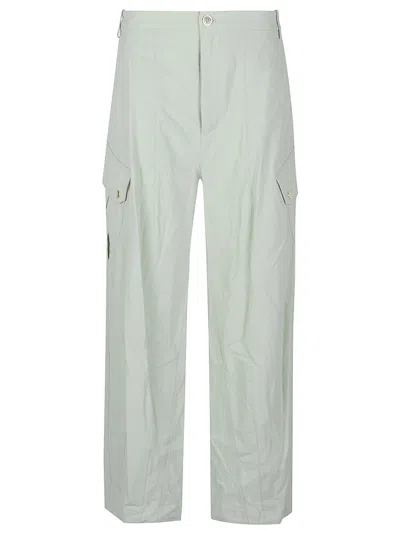 Pinko Rosalin Straight Leg Cotton Pants In Green