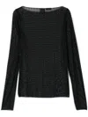 Pinko Rhinestone Light Sweater In Black