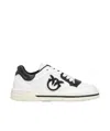 Pinko Sneakers With Love Birds Logo Plaque In White
