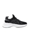 Pinko Ariel Lace-up Sneakers With Rhinestones In Black