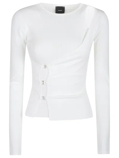 PINKO ROUND NECK ASYMMETRIC TOP