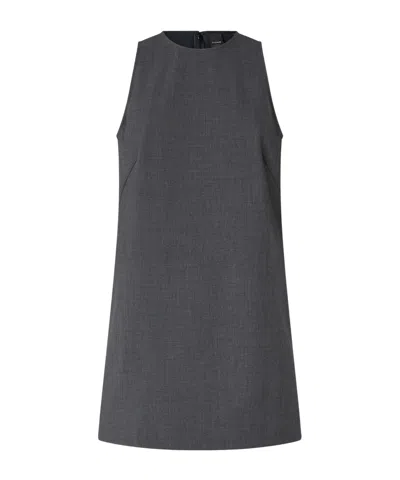Pinko Sleeveless Round-neck Playsuit In Gray