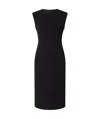 Pinko Robe Mi-longue Sans Manches En Cady Technique In Black