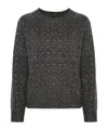 Pinko Crystal-embellished Sweater In Black