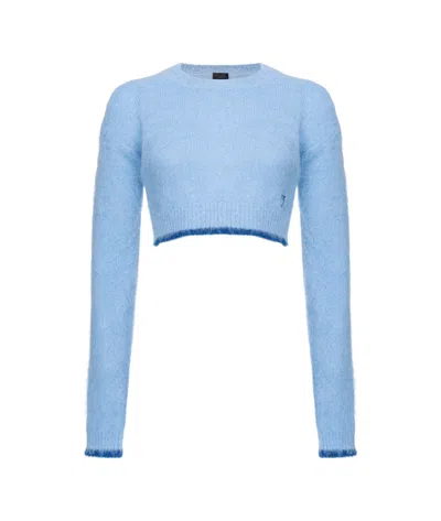 Pinko Round Neck Sweater In Blue