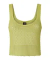 Pinko Perforated Tank Top With Different Patterns In Green