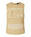 Pinko Round-neck Vest In Nude