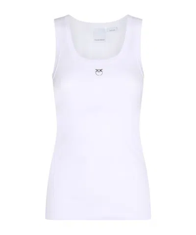 PINKO PINKO LOGO DETAILED RIBBED TANK TOP