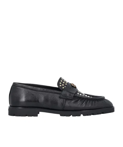 Pinko Round-toe Loafers In Black