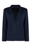 Pinko Women's Routa Single-breasted Two-button Blazer In Blue