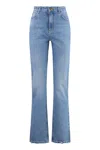 Pinko Jean Flare En Denim Confort Vintage In Navy