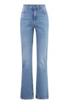 Pinko Jean Flare En Denim Confort Vintage In Navy