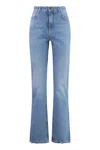 Pinko Jean Flare En Denim Confort Vintage In Navy