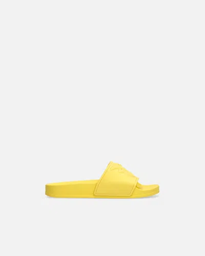 Pinko Rubberized Slippers With Love Birds Logo Band