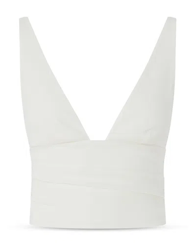 Pinko Rubye V Neck Sleeveless Top In White