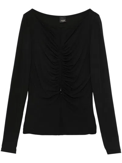 Pinko Ruch-detailed T-shirt In Black