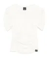 Pinko Ruched-detailing Crew Neck T-shirt In White