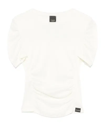PINKO PINKO LOGO PATCH ROUND NECK T-SHIRT