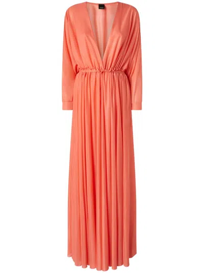 PINKO RUCHED MAXI DRESS