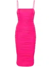 Pinko Gerafftes Midikleid In Rosa