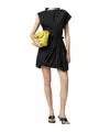 Pinko Cotton Dress With Pleated Skirt And Buttoned Shoulders