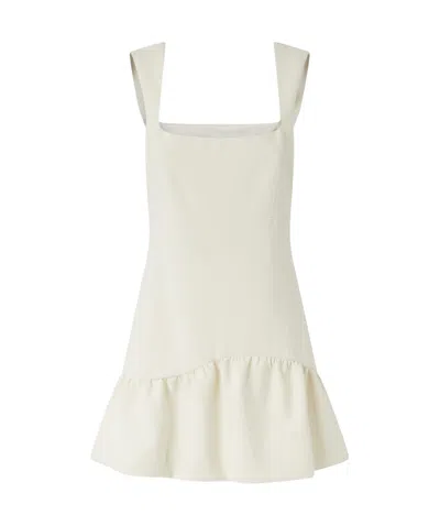 Pinko Short Flared Sleeveless Dress In White
