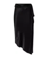 Pinko Ruffled Asymmetric Skirt In Black