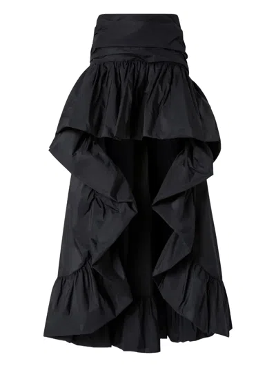 PINKO RUFFLED ASYMMETRICAL SKIRT