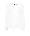 PINKO RUFFLED-DETAILING GEORGETTE BLOUSE