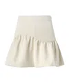 Pinko Ruffled Mini Skirt In White