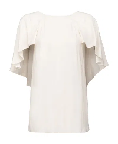 PINKO RUFFLED SHORT-SLEEVE BLOUSE