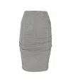 Shop Pinko Ruffled Skirt In Gray